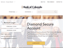 Tablet Screenshot of bankofcolorado.com